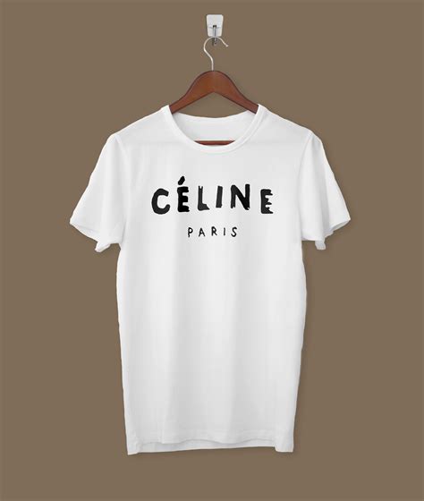 celine t-shirt white|Celine paris t shirt authentic.